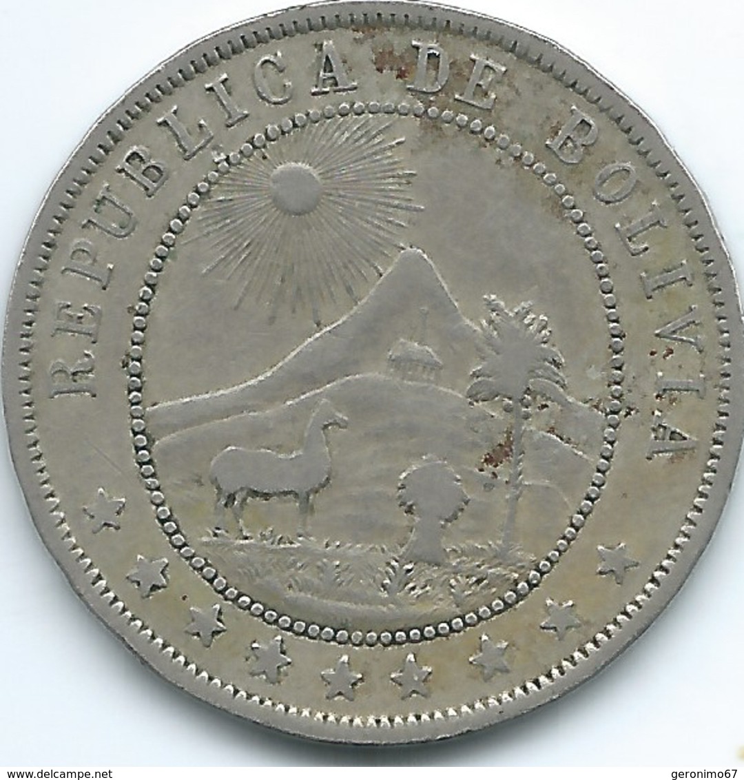 Bolivia - 10 Centavos - 1909 - KM174.3 - Bolivie