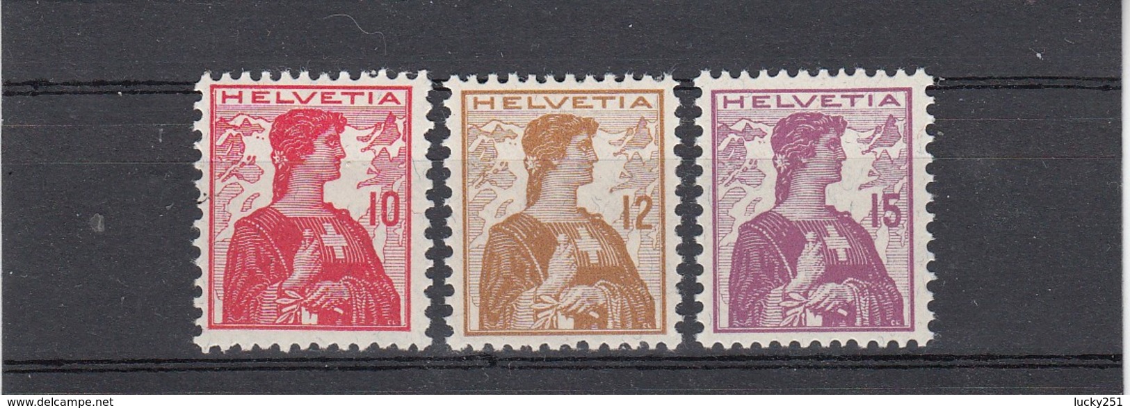 Suisse - Année 1909 - Helvétia - N°YT 131/33** - Neufs