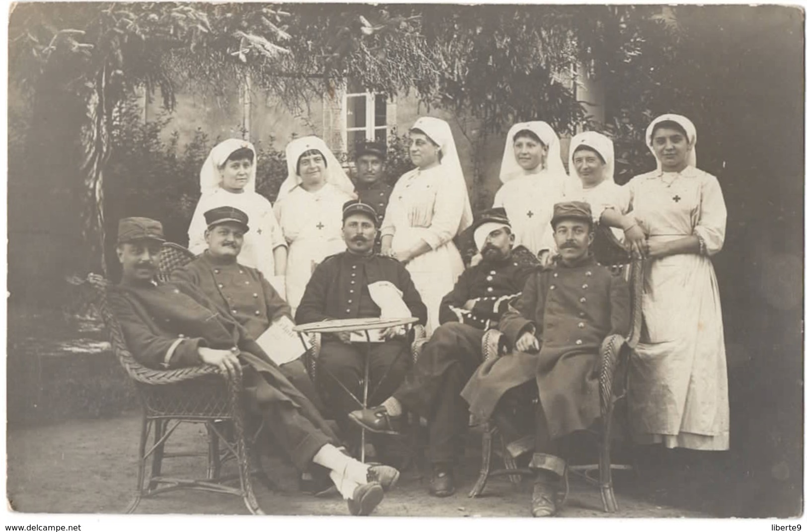 Andouillé C.1916 Hôpital Militaire Infirmière Carte Photo - Altri & Non Classificati