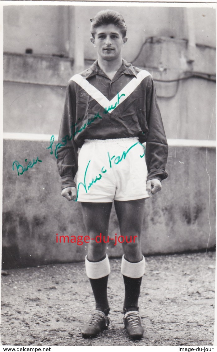 PHOTO ANCIENNE AUTOGRAPHE DÉDICACE CASIMIR NOWOTARSKI  FOOTBALLEUR FOOTBALL LILLE GIRONDINS DE BORDEAUX - Soccer