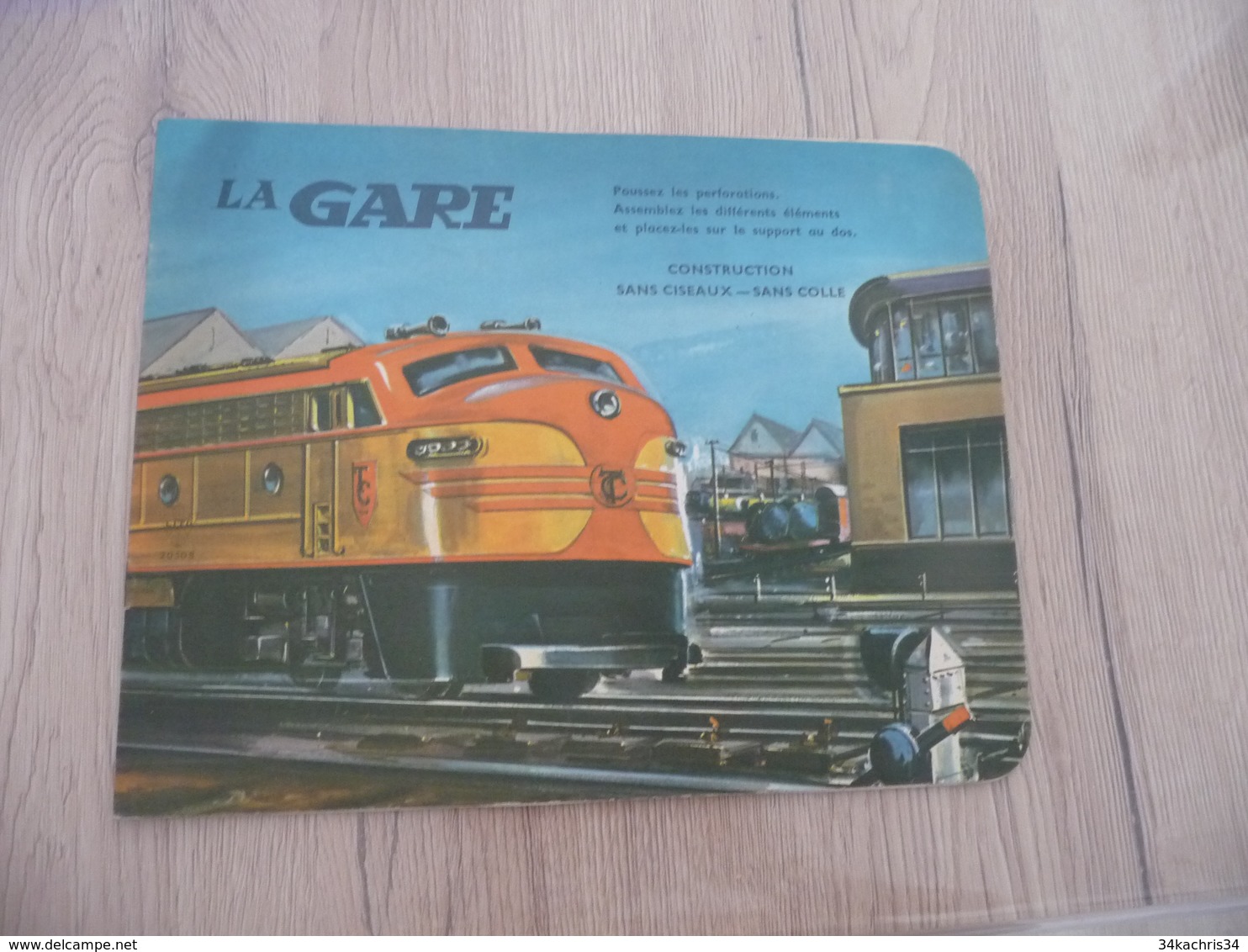 La Gare Construction Sans Ciseau Sans Colle Découpage Trains - Ferrovie