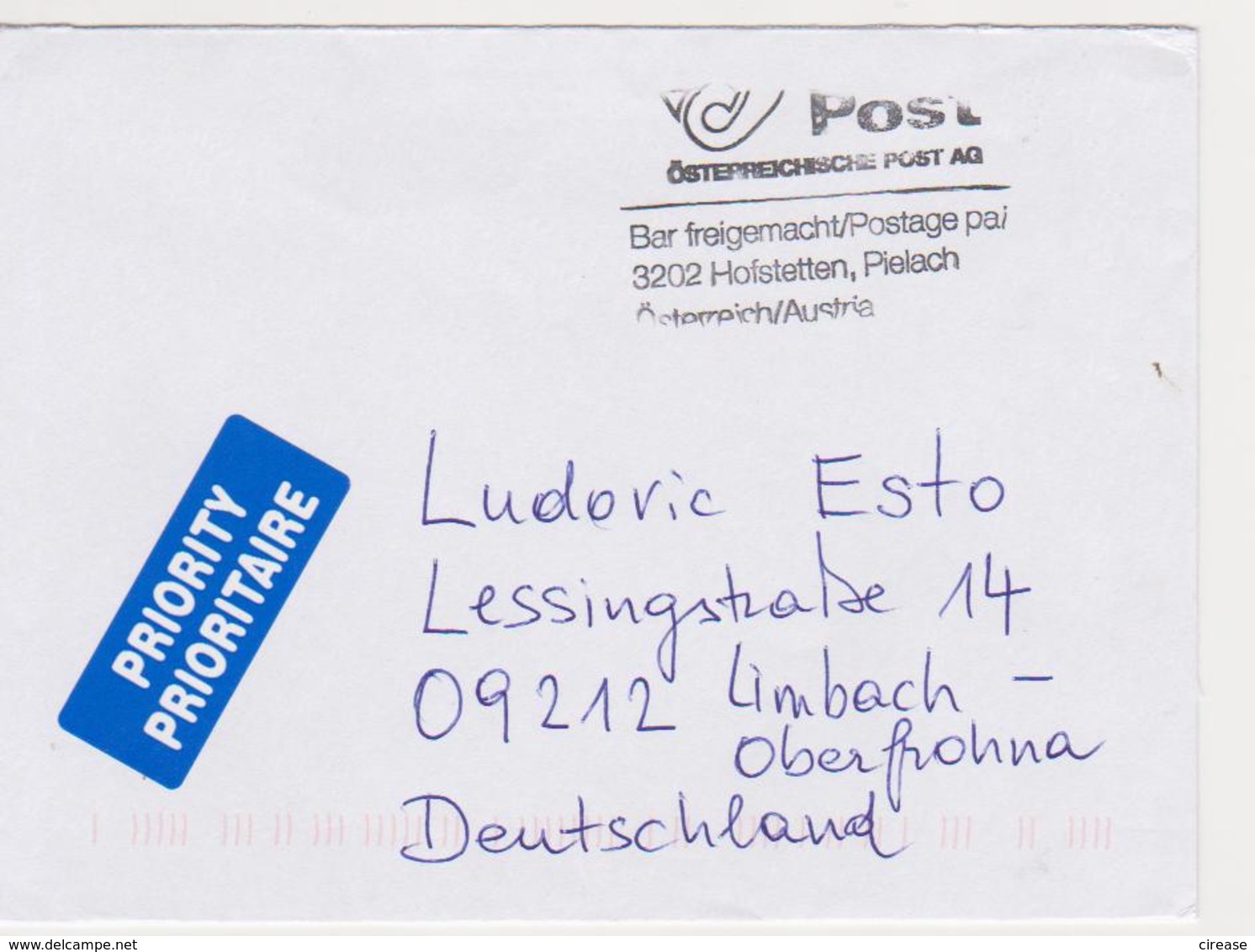 LETTER AUSTRIA SENT GERMANY - Otros & Sin Clasificación