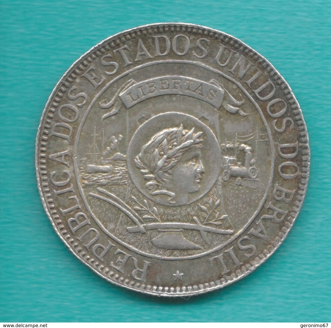 Brazil - 1000 Réis - 1900 - 400th Anniversary Of The Discovery Of Brazil - KM500 - (c. 13grs; 30mm) - Brésil