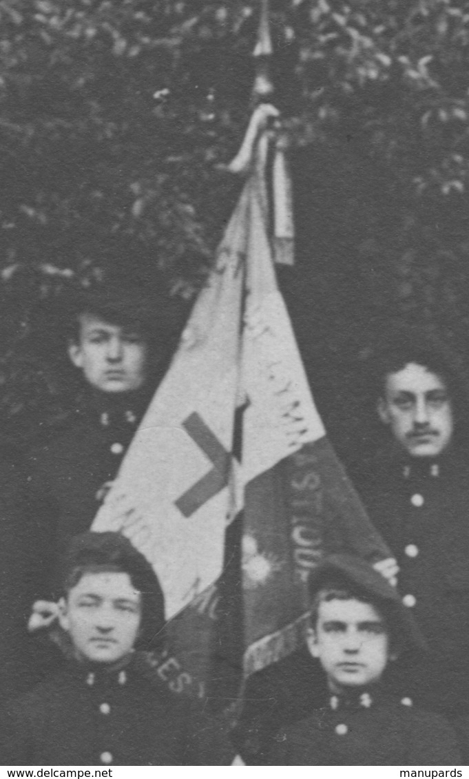 88 SAINT ETIENNE DE REMIREMONT ? CARTE PHOTO / 1913 / SECTION DE GYMNASTIQUE ET PRÉPARATION MILITAIRE DES GRANDS MOULINS