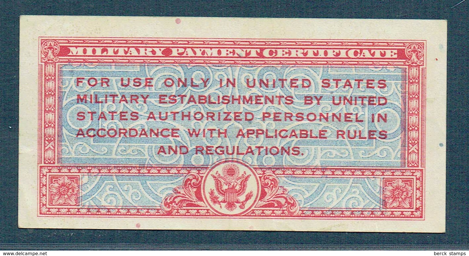 BILLET - Etats Unis - Military Payment De 10 Cents - LUXE. - 1947-1948 - Series 471