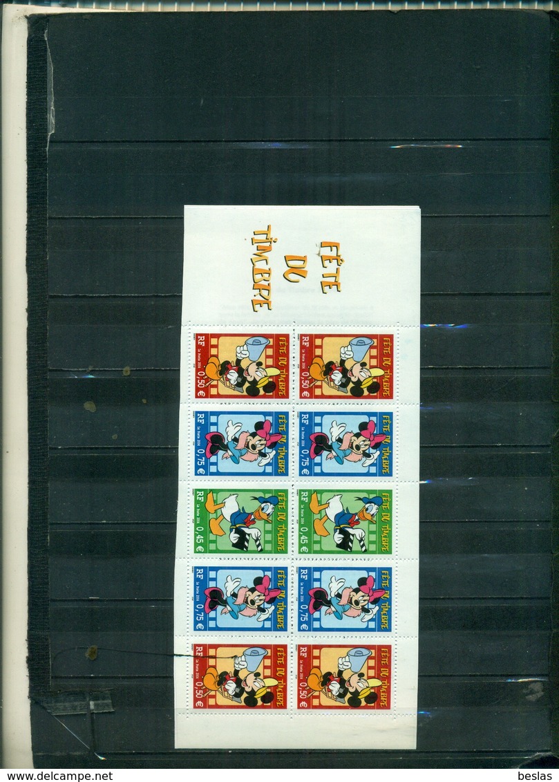 FRANCE FETE DU TIMBRE 2004 MICKEY MOUSE 1 CARNET DE 10 TIMBRES NEUF A PARTIR DE 2 EUROS - Stamp Day