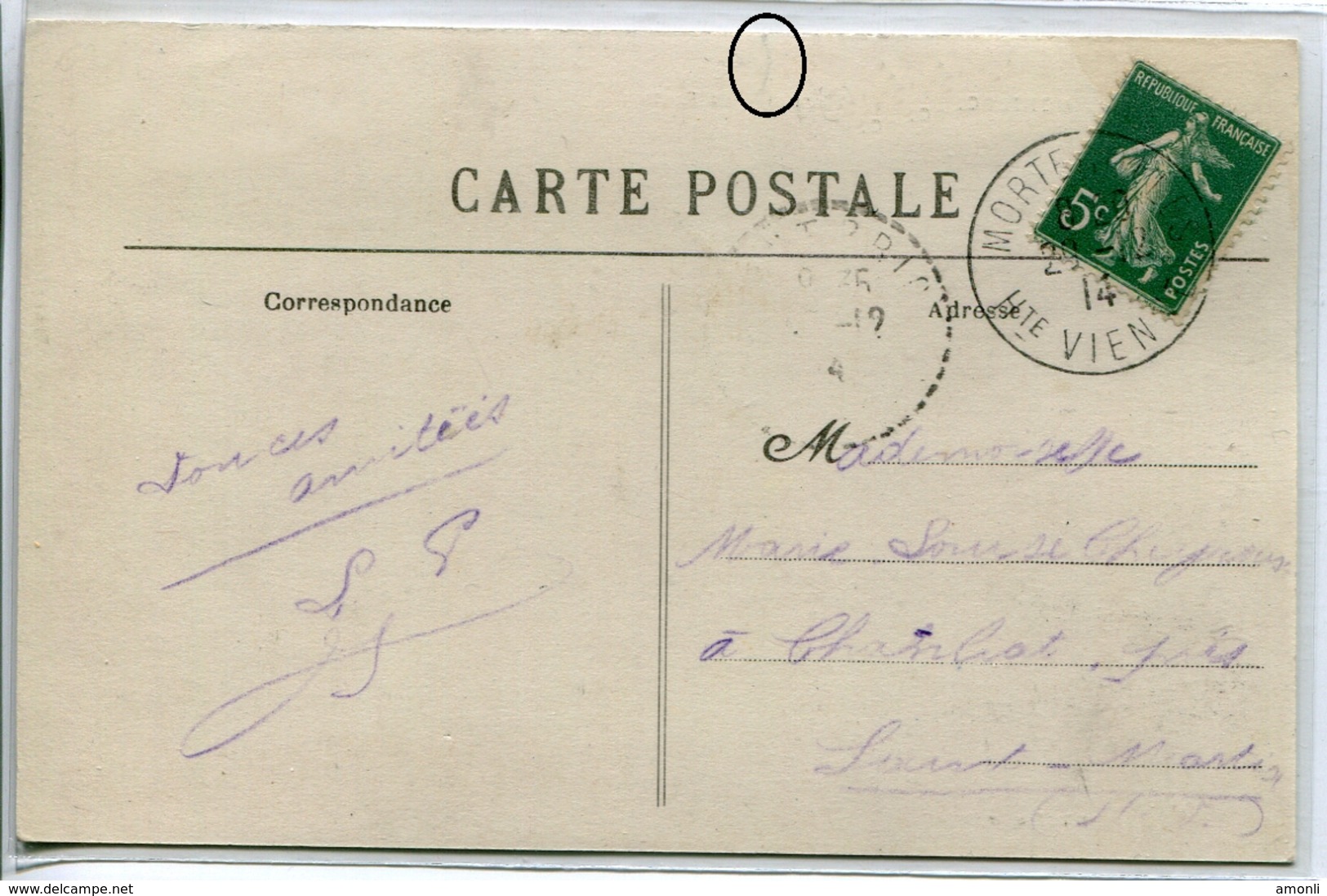 87. HAUTE-VIENNE - MORTEROLLES. La Poste. TB Plan Attelage Limousin Devant Tabac-épicerie. - Bessines Sur Gartempe