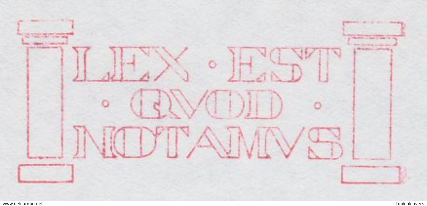 Meter Cut Netherlands 1979 Lex Est Quod Notamus - What We Write Is Law - Notary - Altri & Non Classificati