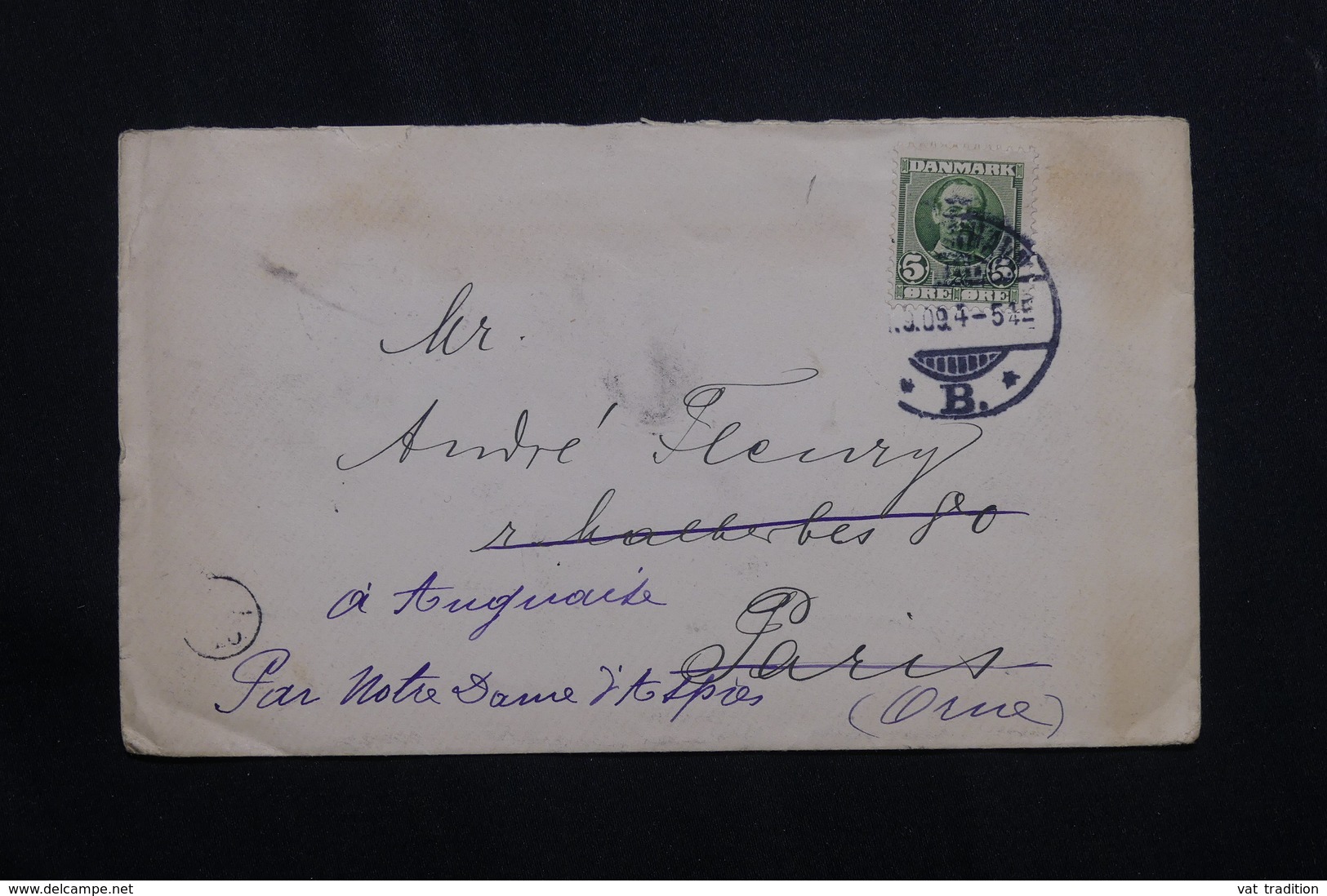 DANEMARK - Enveloppe Pour La France En 1909 - L 62076 - Storia Postale