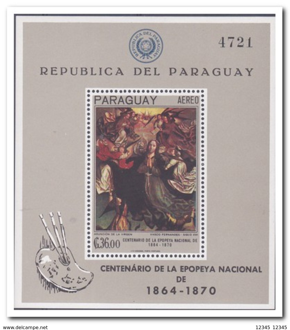 Paraguay 1967, Postfris MNH, Paintings - Paraguay