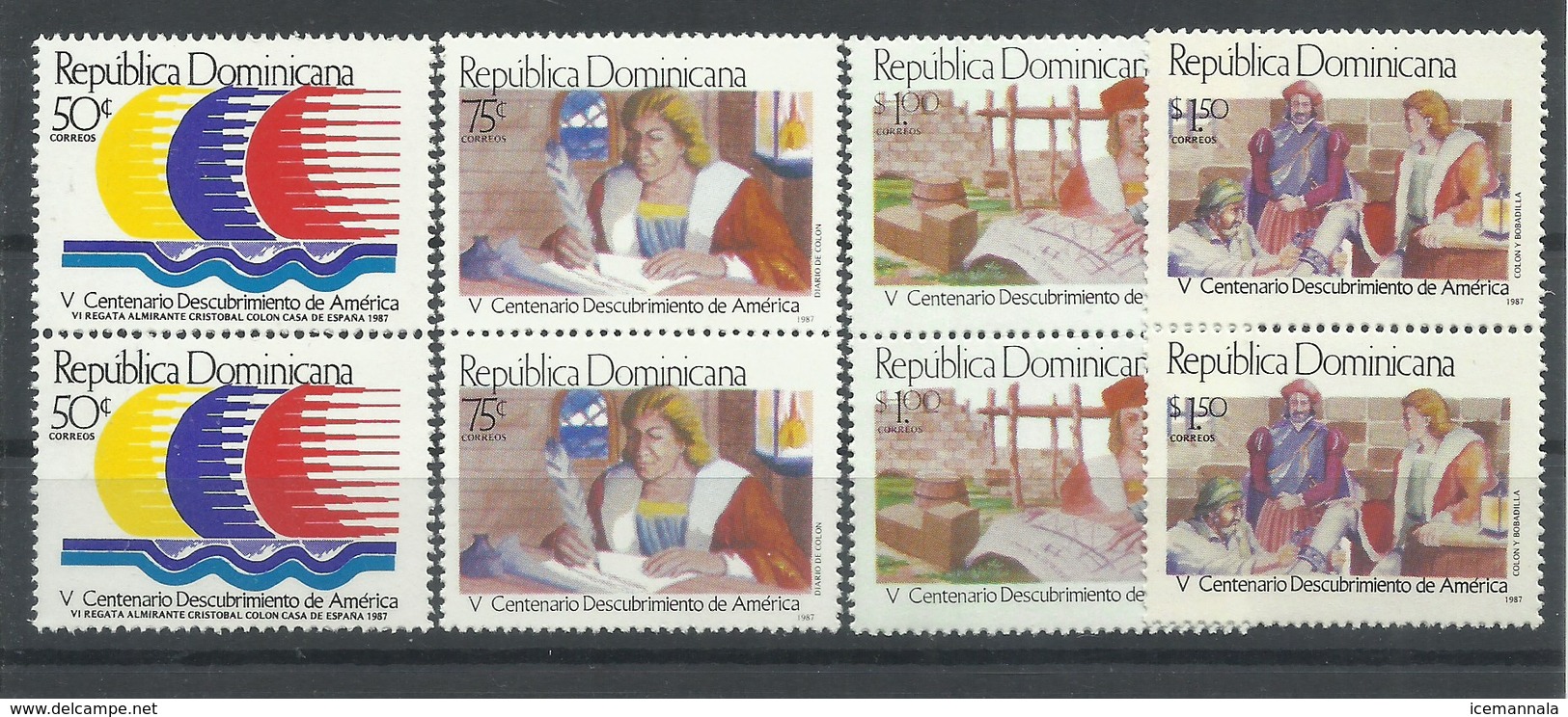 DOMINICANA  YVERT  1015/18   (PAREJA)  MNH  ** - Dominicaine (République)