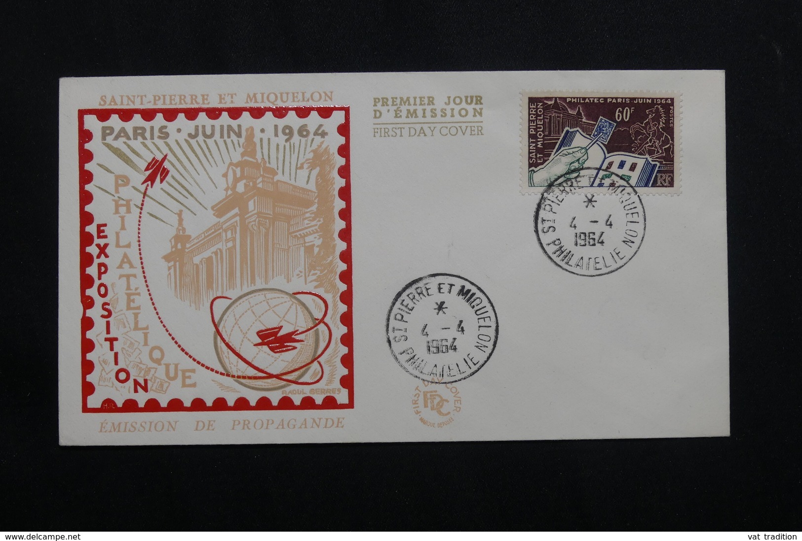 SAINT PIERRE ET MIQUELON - Enveloppe FDC En 1964 - Philatec - L 62090 - FDC