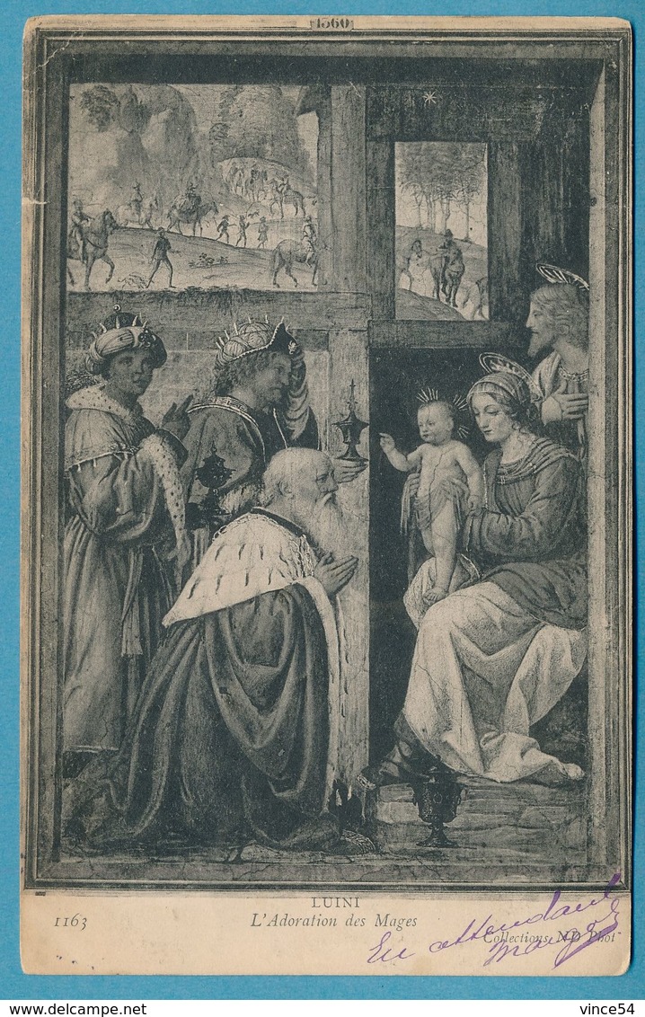 LUINI - L'Adoration Des Mages - Circulé 1905 - Pinturas, Vidrieras Y Estatuas