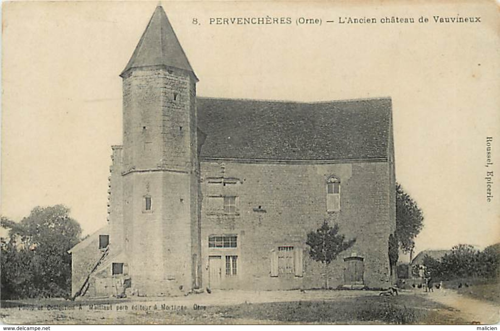 - Orne -ref-B696- Pervenchères - L Ancien Chateau De Vauvineux - Chateaux - Carte Bon Etat - - Pervencheres