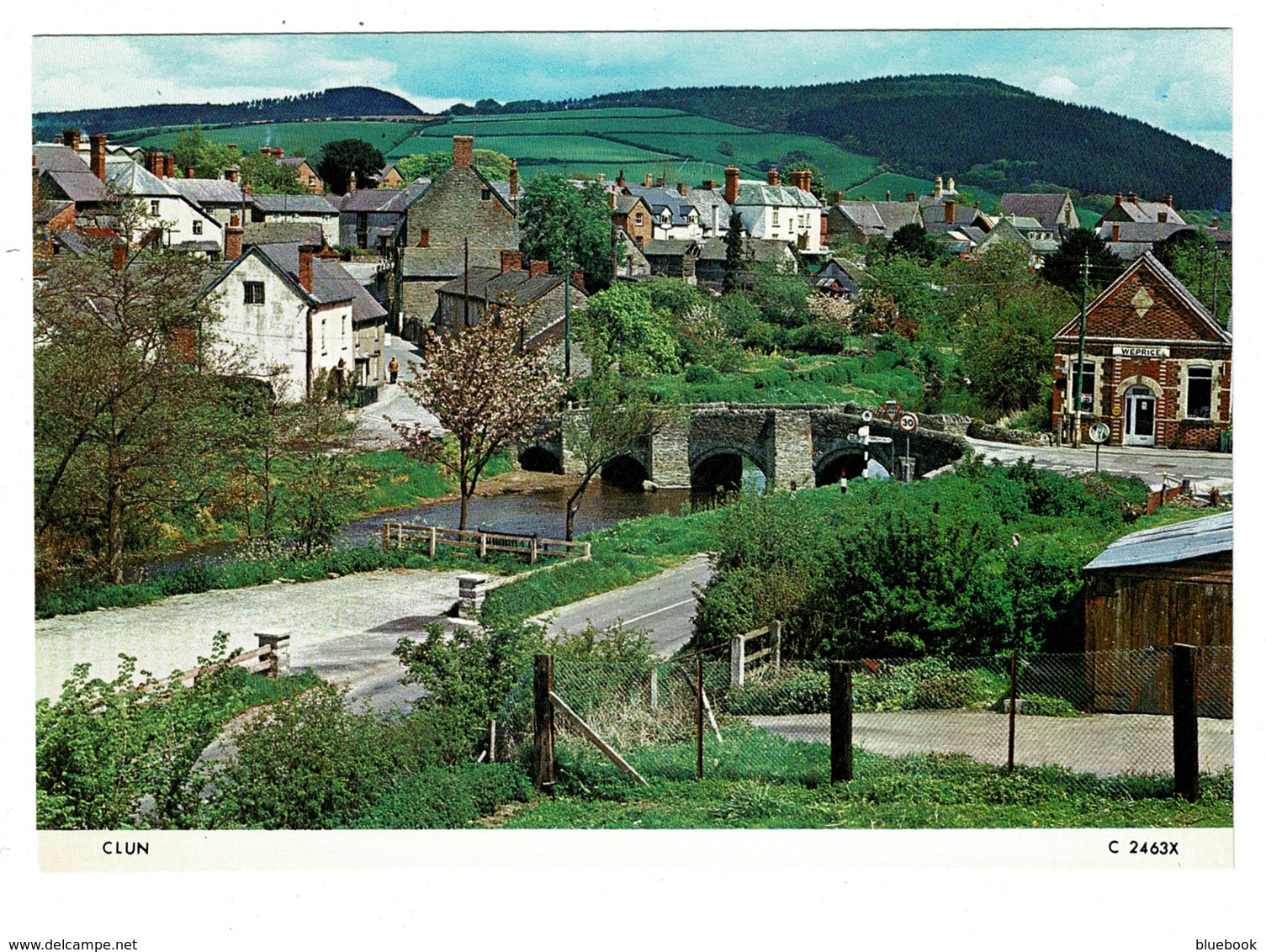 Ref 1366 - Judges Postcard - Town Bridge & W.E. Price At Clun - Shropshire Salop - Shropshire