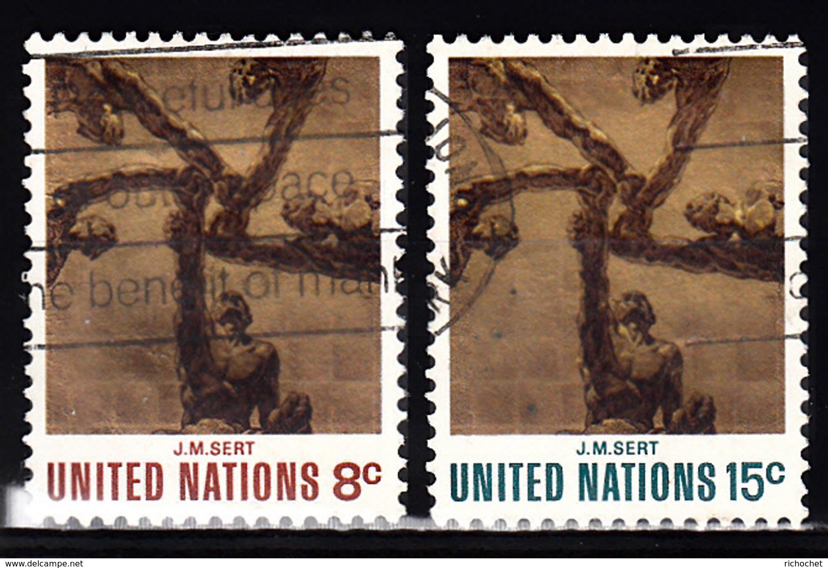 Nations Unies New York  225 à 226 ° - Oblitérés