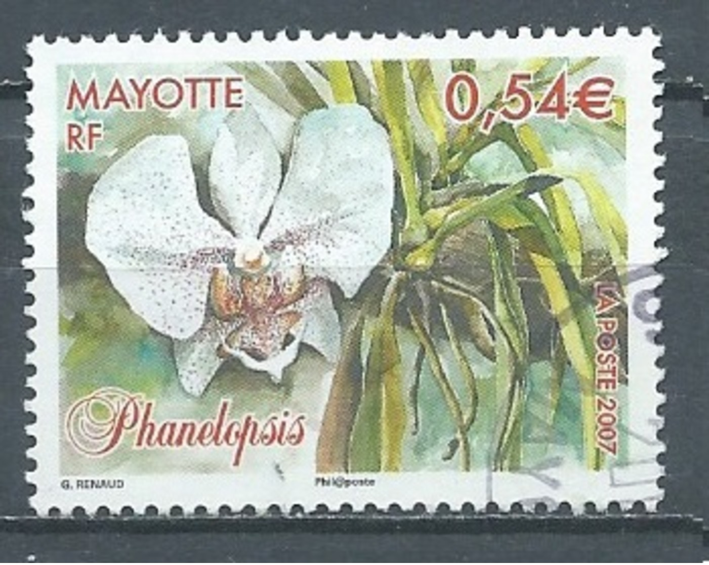 Mayotte YT N°195 Orchidée Phanelopsis Oblitéré ° - Oblitérés