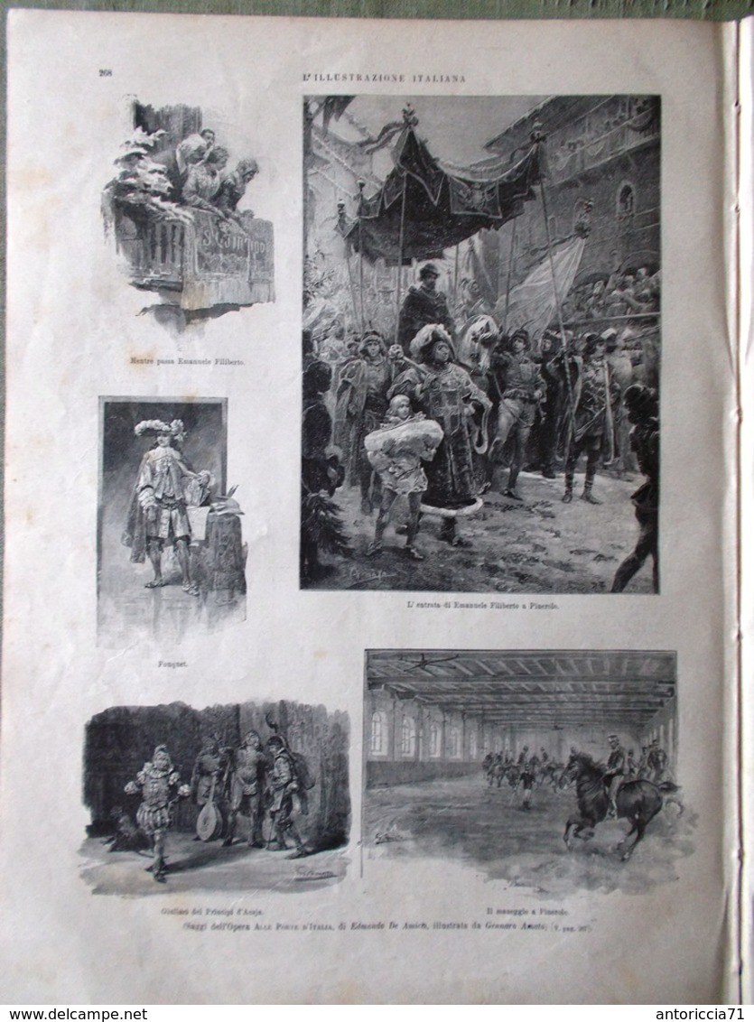 L'Illustrazione Italiana 25 Ottobre 1891 Tina Di Lorenzo Etna Croce Rossa Amicis - Avant 1900