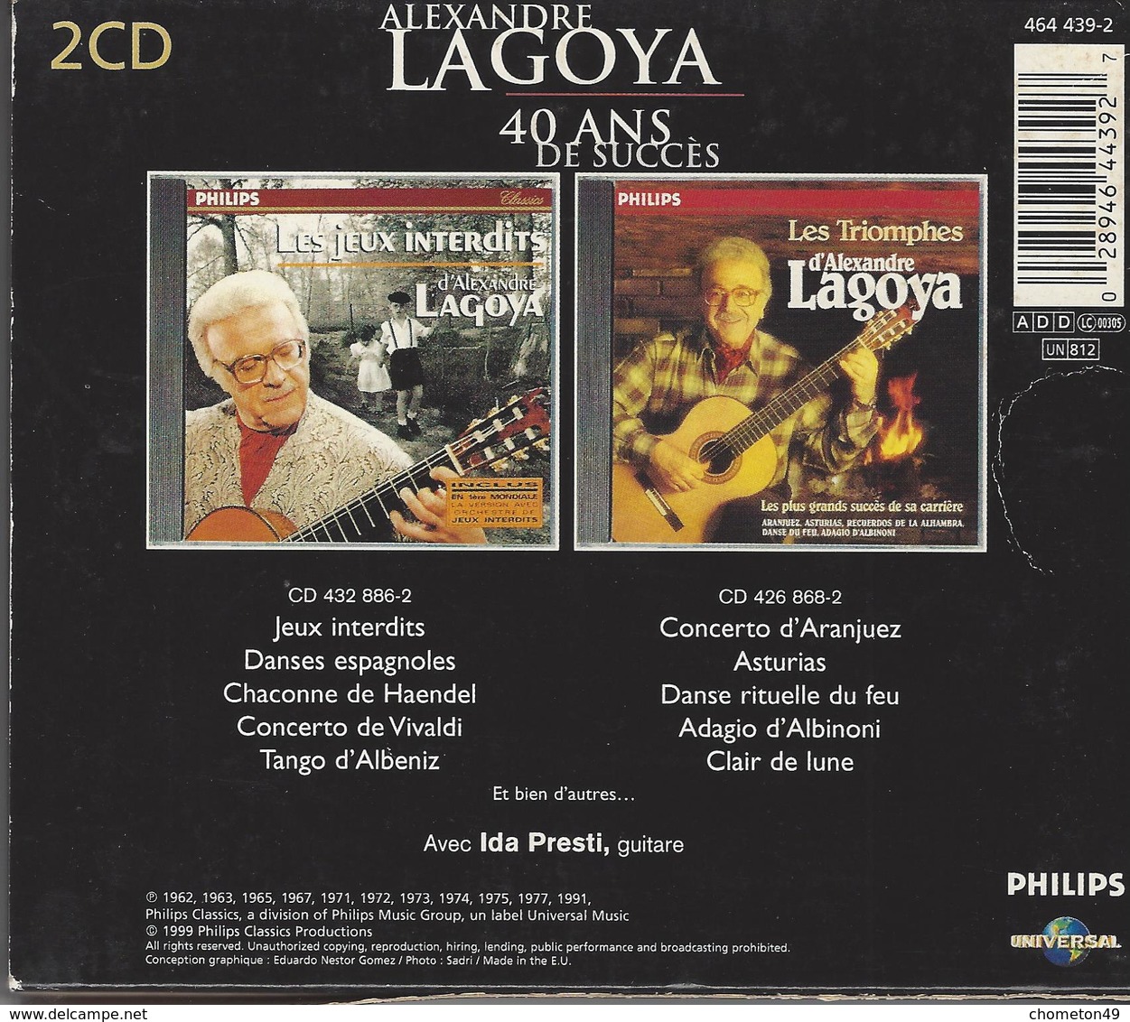 Album 2 CD Alexandre LAGOYA 40 Succès - Classical