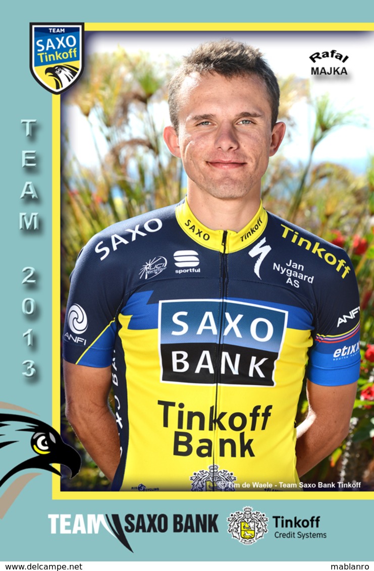 CARTE CYCLISME RAFAEL MAJKA TEAM SAXO BANK - TINKOFF 2013 - Cyclisme