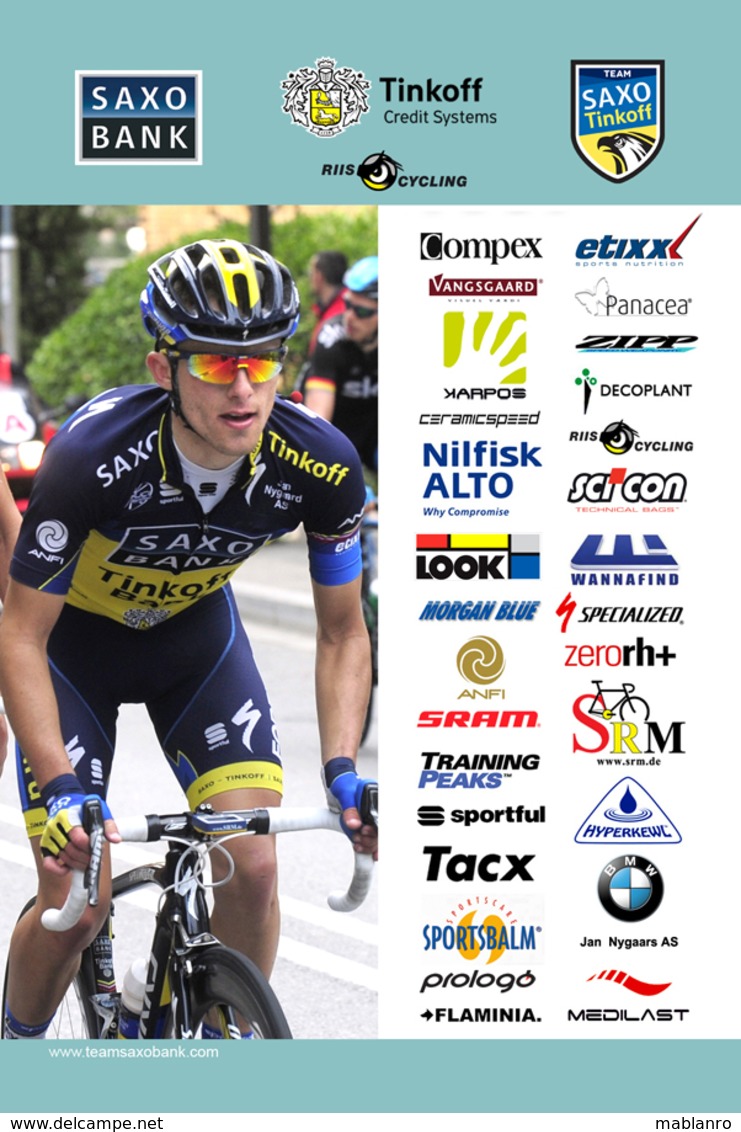 CARTE CYCLISME RAFAEL MAJKA TEAM SAXO BANK - TINKOFF 2013 - Cyclisme