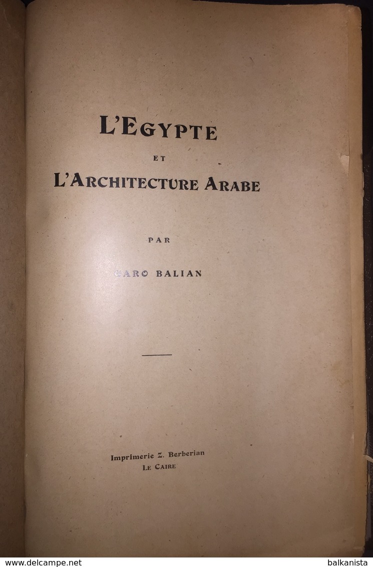 Arabia Architecture Armenian Book Garo Balian 1915 Illustrated - Livres Anciens