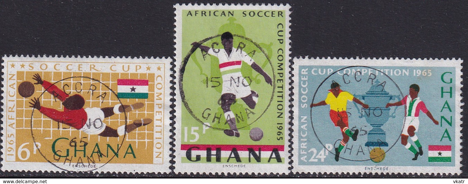 GHANA 1965 SG 400-02 Compl.set Used African Soccer Cup - Ghana (1957-...)