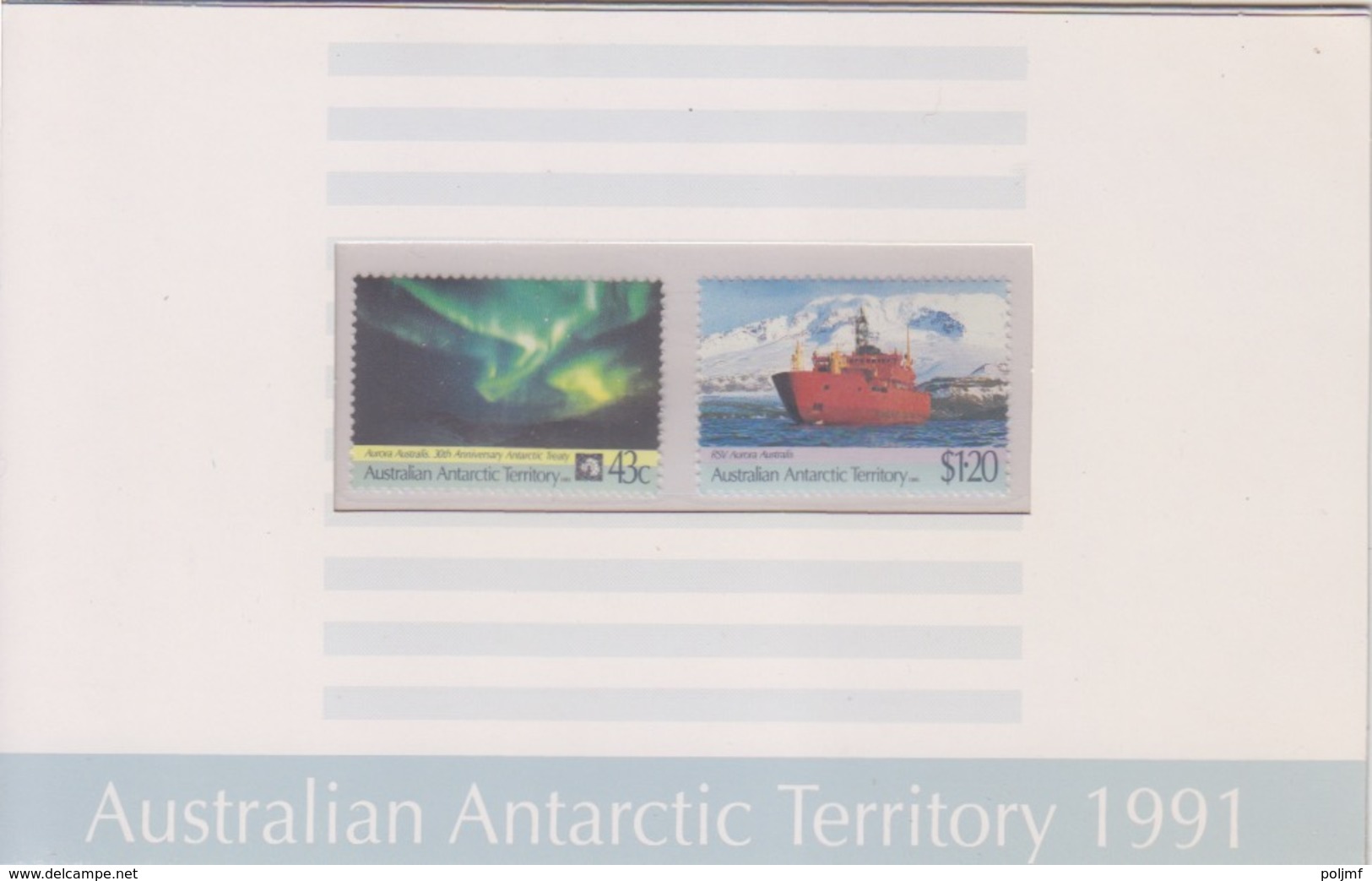 AAT, TP N° 88, 89 Sous Blister(30° Anniversaire Du Traité Sur L'Antarctique, Aurore Boréale, Aurora Australis), Neufs ** - Unused Stamps