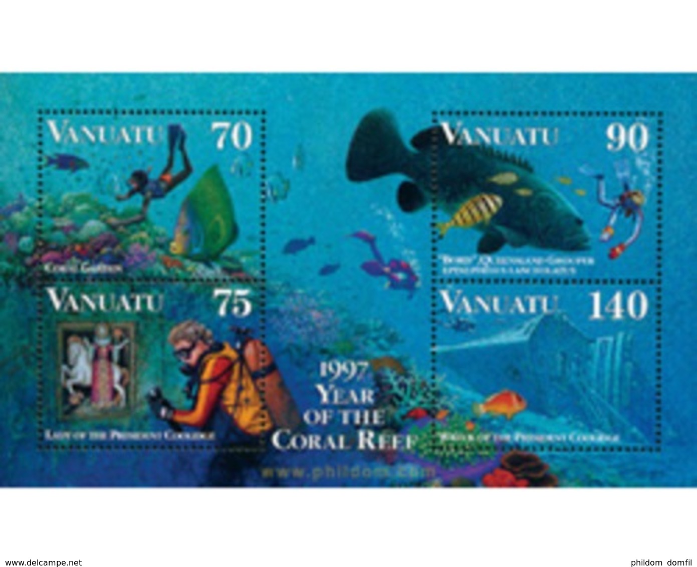 Ref. 45840 * MNH * - VANUATU. 1997. 	YEAR OF CORAL REEFS	 . AÑO DE LOS ARRECIFES DEL CORAL - Vanuatu (1980-...)