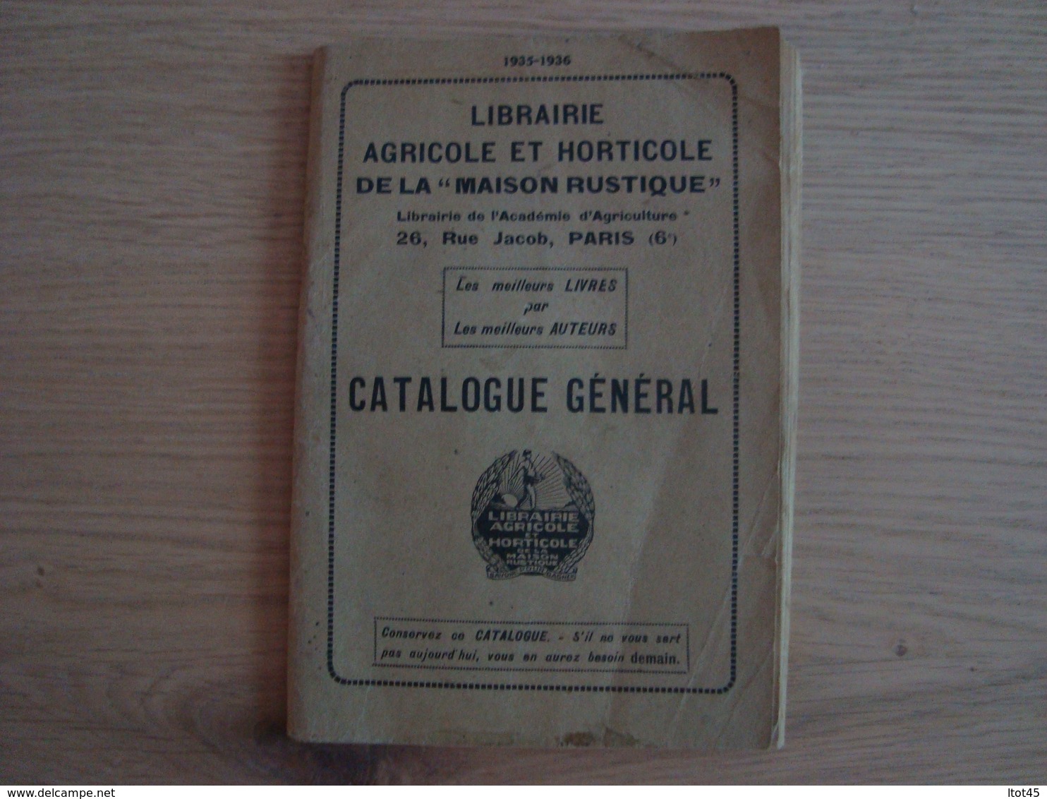 CATALOGUE GENERAL LIBRAIRIE AGRICOLE ET HORTICOLE DE LA MAISON RUSTIQUE 1935 1936 - 1901-1940