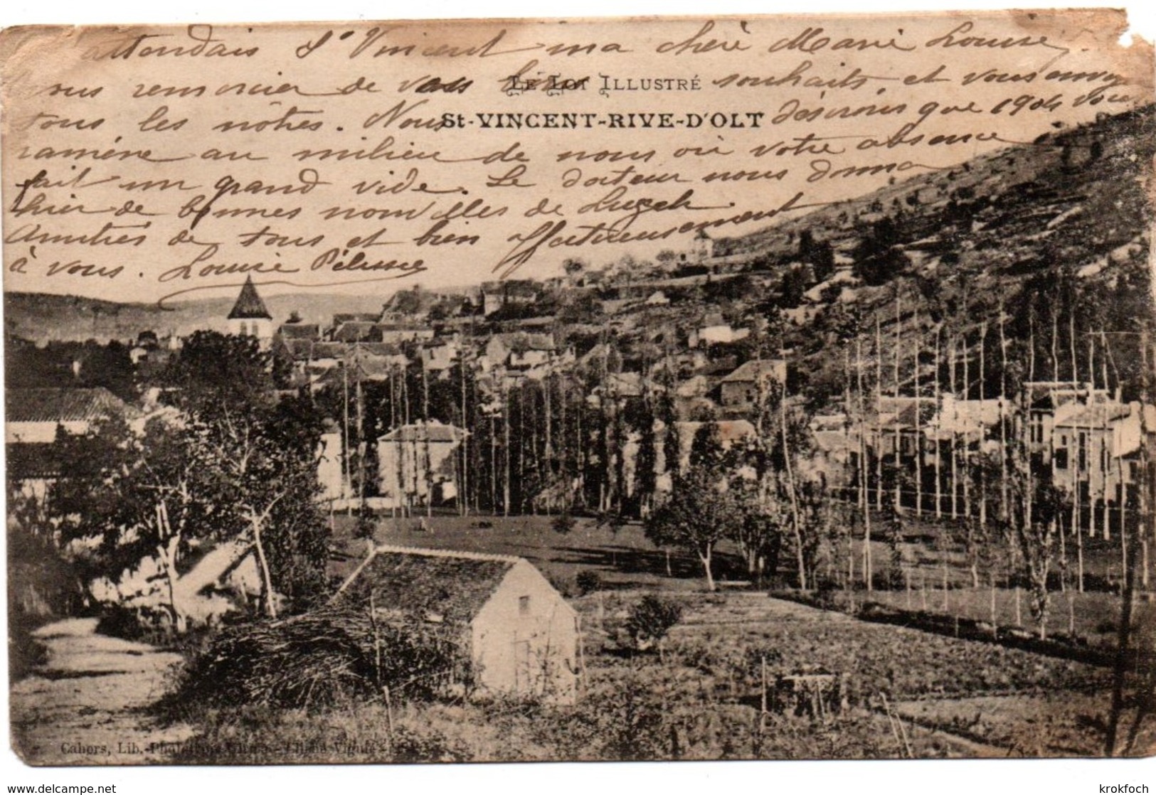 Saint-Vincent-rive D'Olt 1904 - Lot Illustré - Other & Unclassified