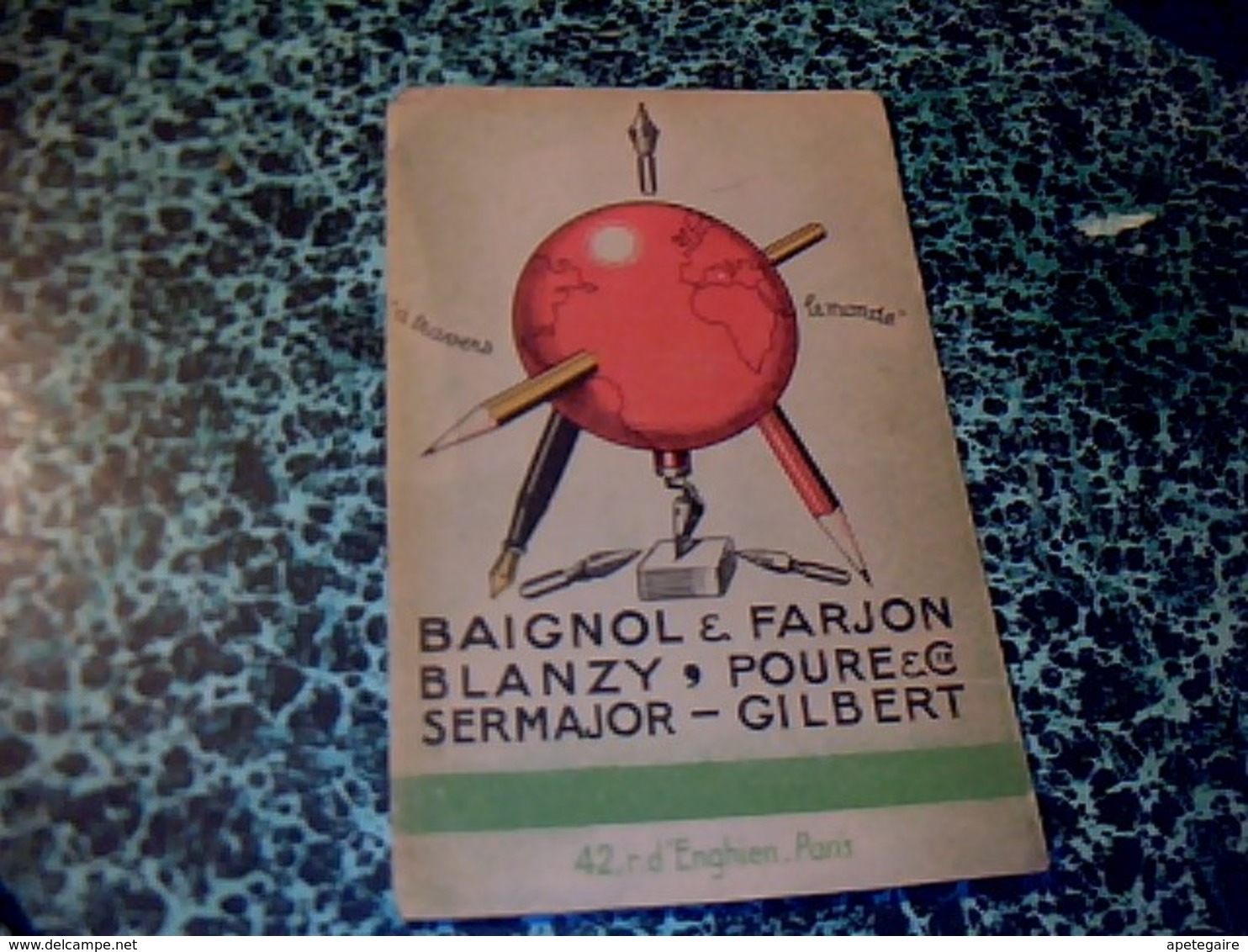 Vieux Papier Publicité Carton Avec Diverses Pubs Crayon & Plumes  Baignol &Fargeon BLANZY POURE SERMAJOR GILBERT - Formato Piccolo : 1901-20