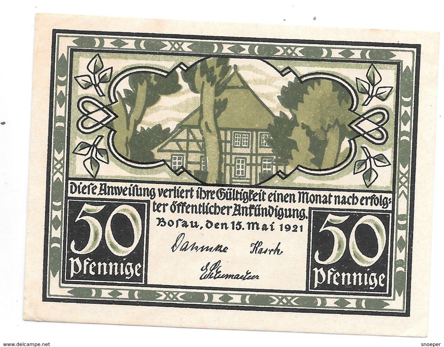 **notgeld Bosau 50 Pfennig   146.1 - [11] Local Banknote Issues