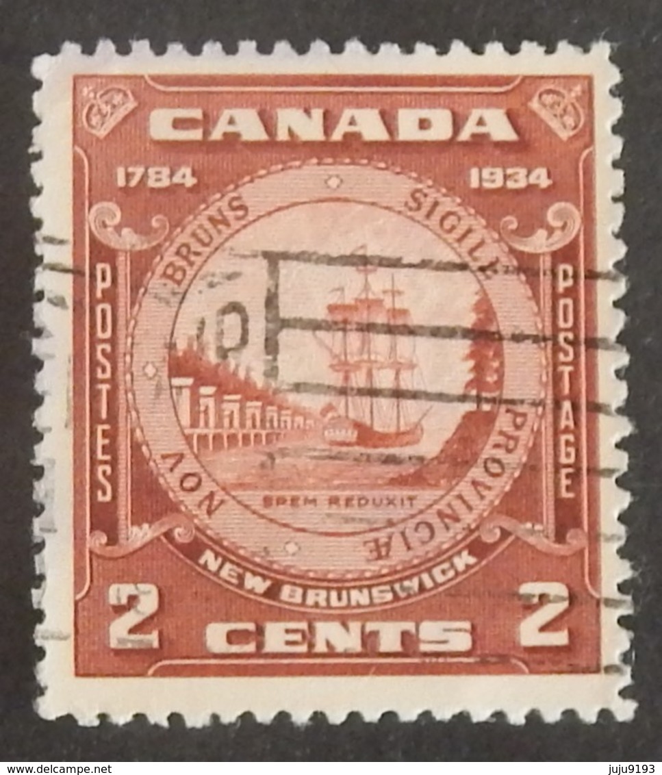 CANADA  YT 172 OBLITÉRÉ "SCEAU DU NOUVEAU BRUNSWICK" ANNÉE 1934 - Usati