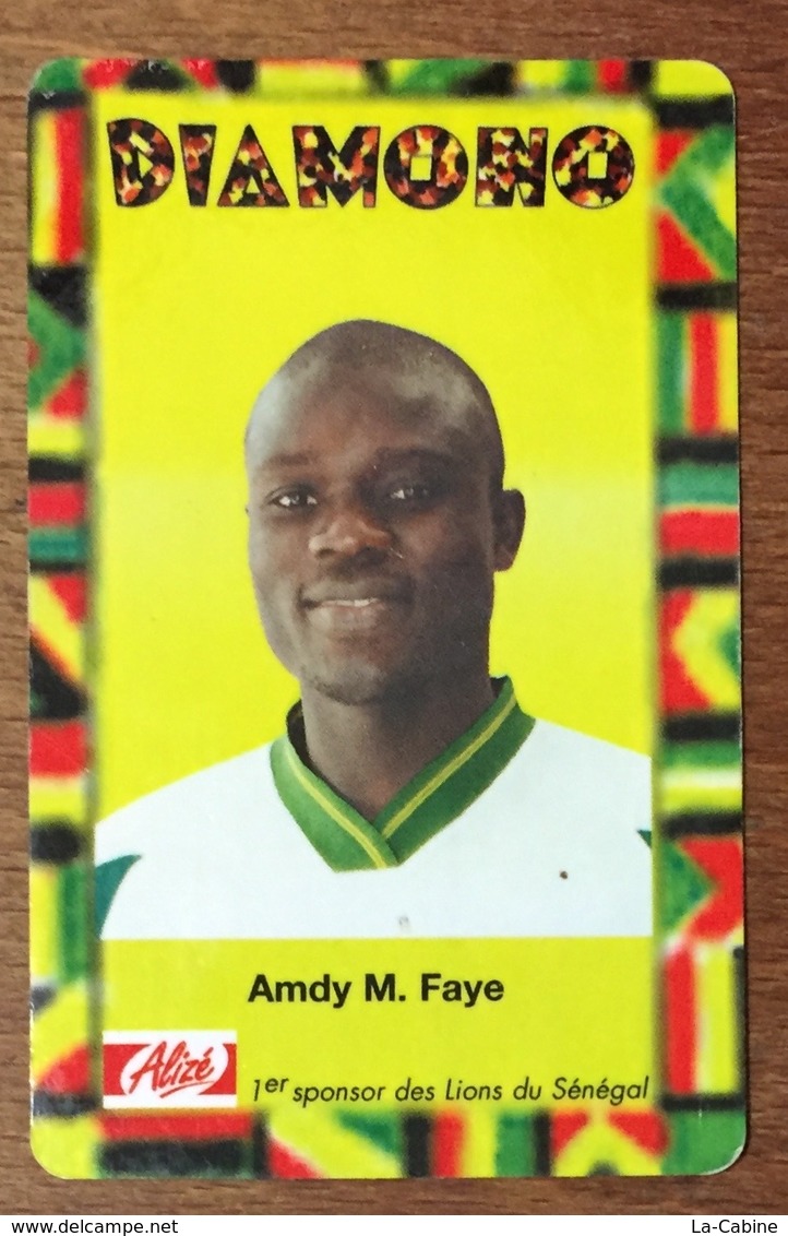 SÉNÉGAL CARTE DIAMONO FOOTBALL AMDY M. FAYE RECHARGE GSM 5.000 FCFA PRÉPAYÉE PREPAID PHONECARD - Senegal