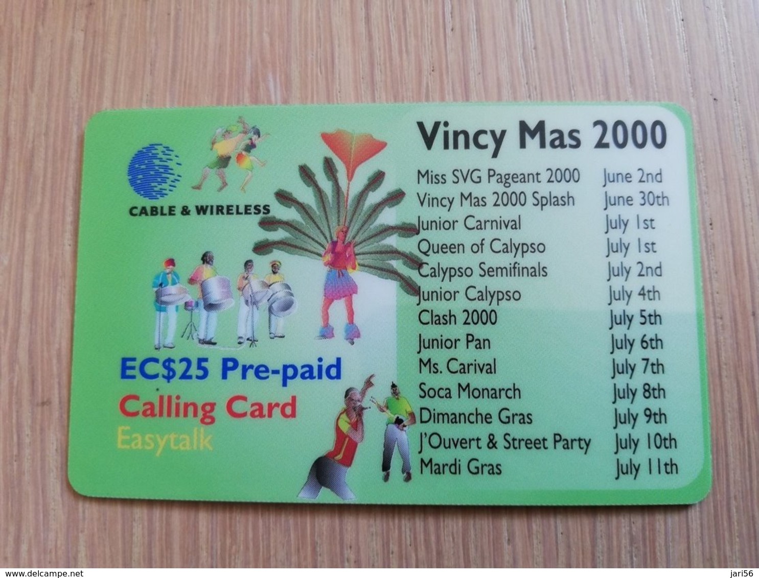 ST VINCENT & GRENADINES   $ 25,-  SVD 18 Prepaid  Fine Used  Card  **2149 ** - St. Vincent & The Grenadines