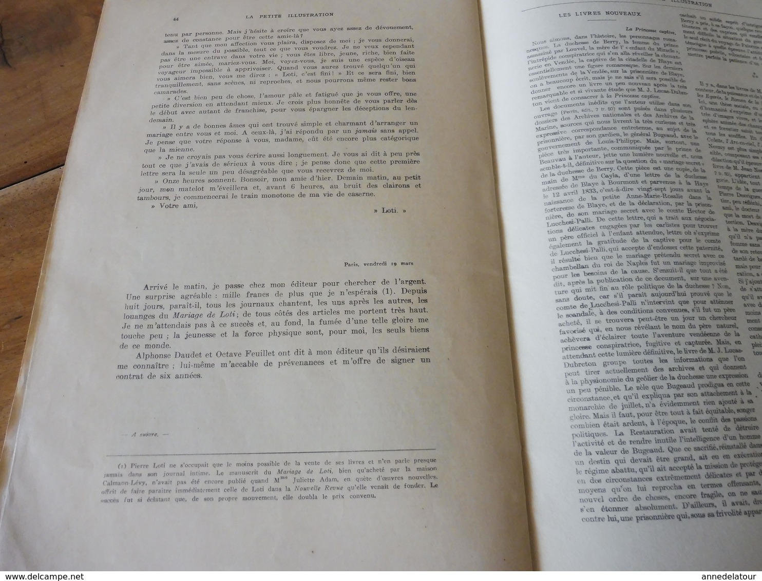 JOURNAL INTIME (Pierre Loti)  publié par son fils Samuel Viaud   (année 1924) document I et II ...à suivre
