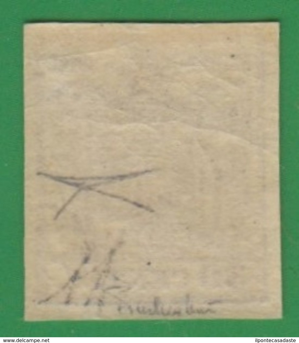 MH ) LOMBARDO-VENETO 1854/1857 | 30c. Bruno Scuro II Tipo, Carta A Mano Con Frammenti Di Filigrana | Pro - Lombardo-Vénétie