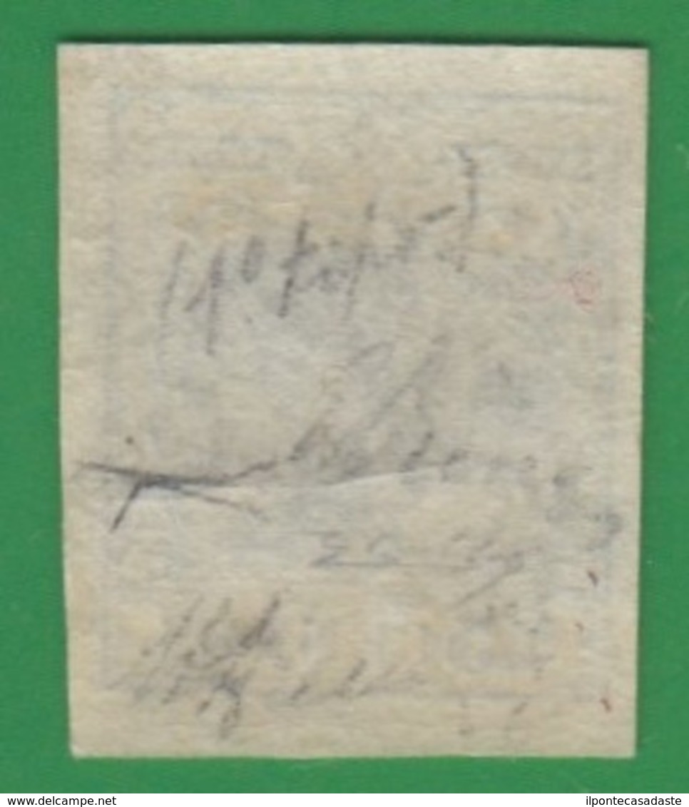 MH ) LOMBARDO-VENETO 1850/1854 | 45c. Azzurro I Tipo, Carta A Mano | Provenienza | Collezione "Nimue" | - Lombardo-Vénétie