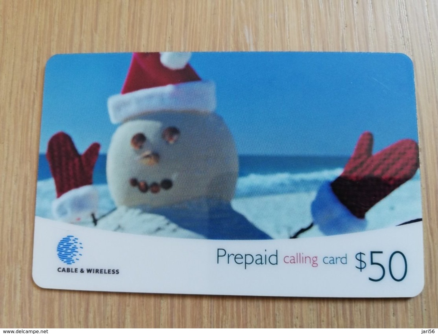 ST VINCENT & GRENADINES   $ 50,-  SVD 33 Prepaid  SNOWMAN  Fine Used  Card  **2158 ** - St. Vincent & Die Grenadinen