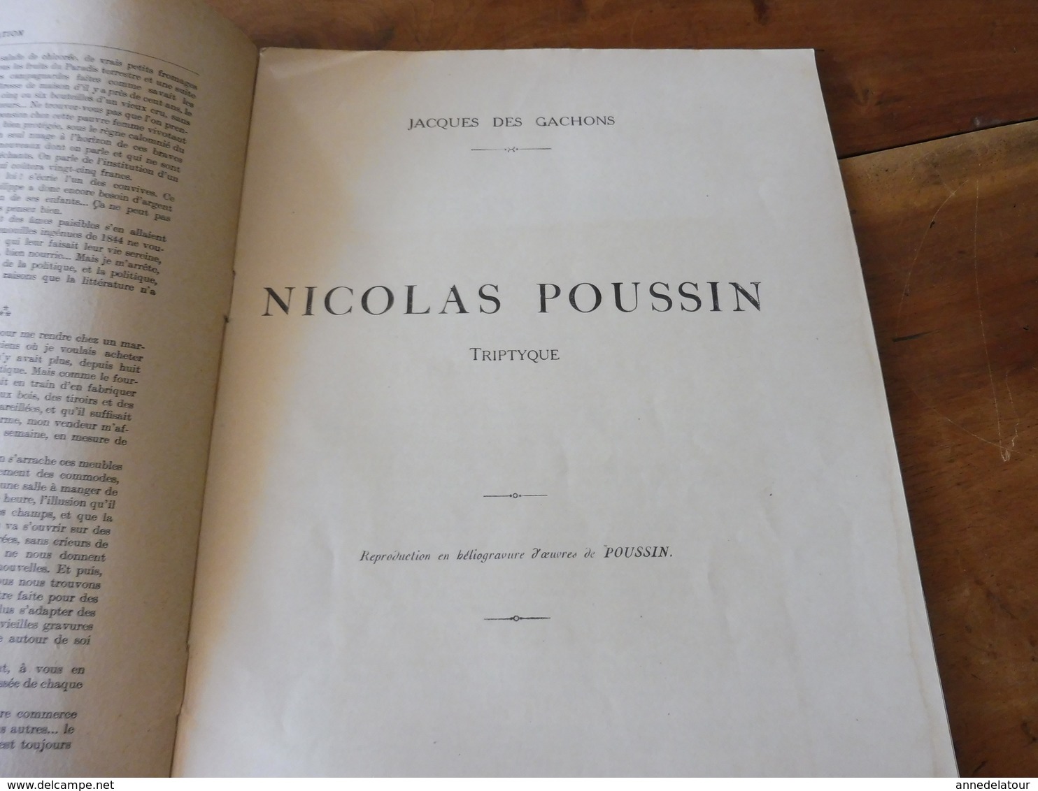 NICOLAS POUSSIN (Triptyque)  Par Jacques Des Gachons  -  Reproduction En Héliogravure D'oeuvres De Poussin - Biographie