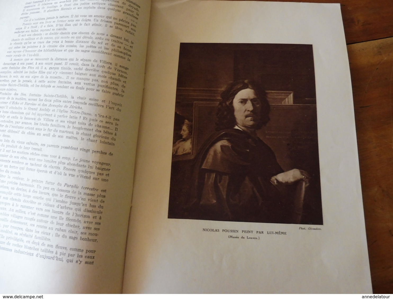 NICOLAS POUSSIN (Triptyque)  par Jacques des Gachons  -  Reproduction en héliogravure d'oeuvres de Poussin