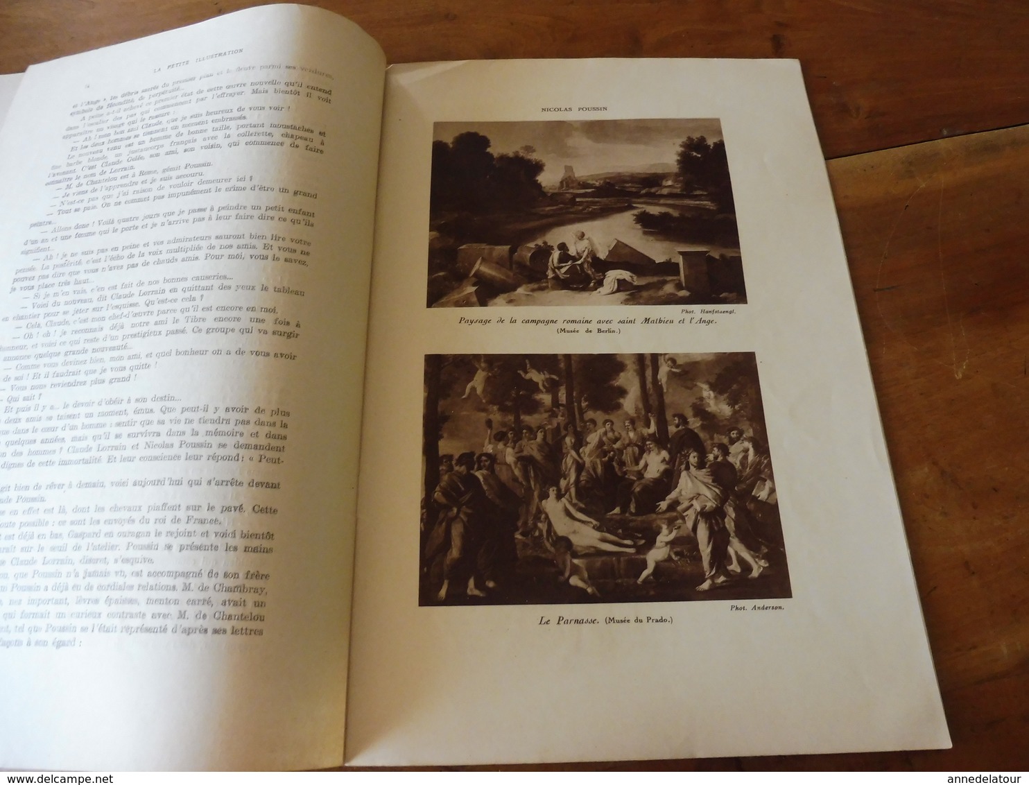 NICOLAS POUSSIN (Triptyque)  par Jacques des Gachons  -  Reproduction en héliogravure d'oeuvres de Poussin