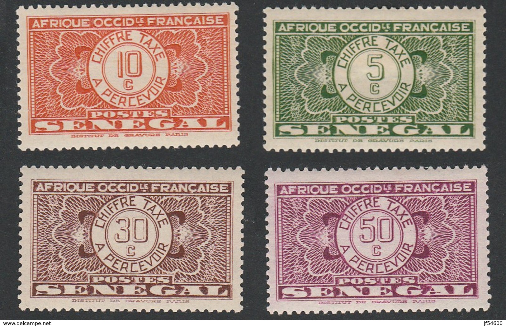 Sénégal  Taxe 22 23 26 27 * - Timbres-taxe