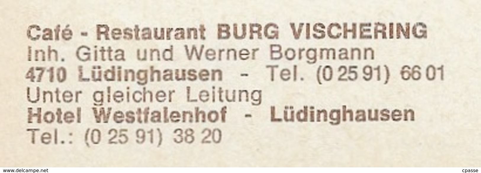 CPM LÜDINGHAUSEN - Wasserburg Vischering (Deutschlands älteste Wasserburg) CAFE RESTAURANT BURG VISCHERING - Lüdinghausen