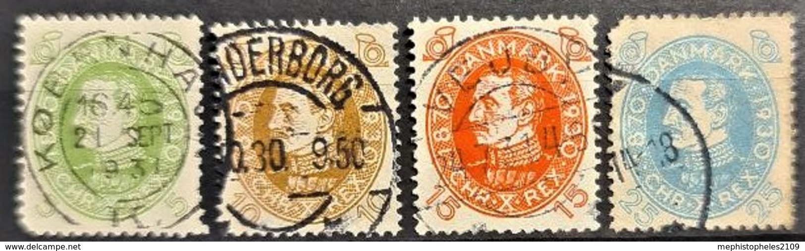 DENMARK 1930 - Canceled - Sc# 210, 213, 214, 216 - 5o 10o 15o 25o - Gebraucht