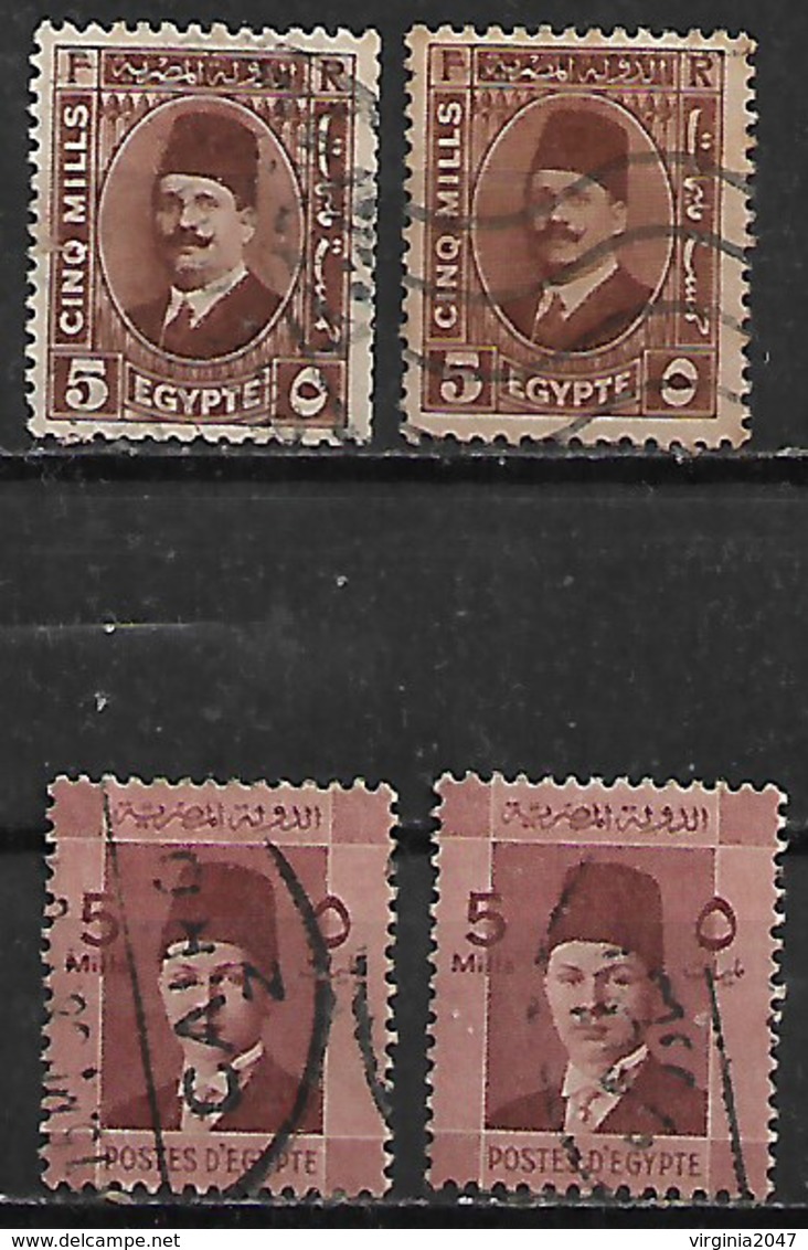 1920 Egipto Personajes 4v. - 1915-1921 Protectorat Britannique