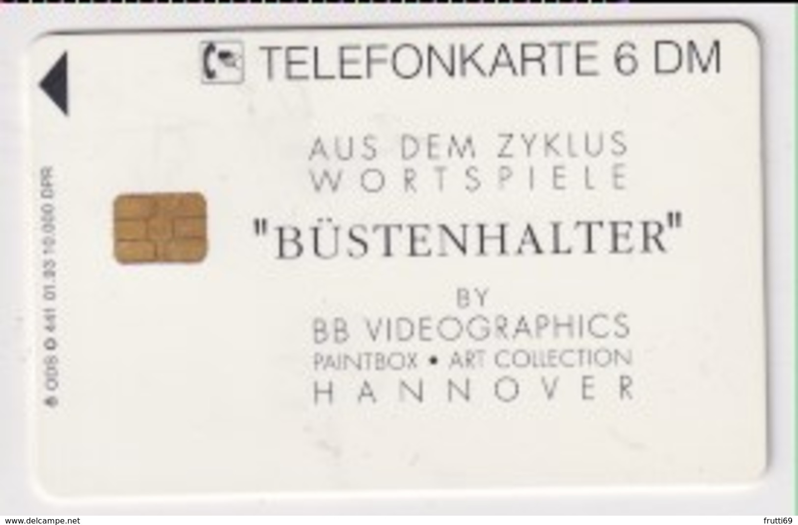 TK  25188 GERMANY - Chip O441 01.93 BB Videographics Hannoveri 10 000 Ex. MINT! - O-Series : Séries Client