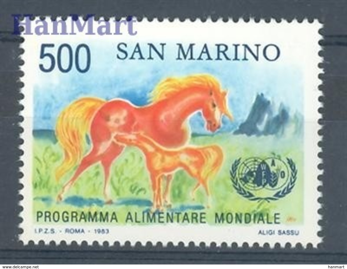 San Marino 1983 Mi 1287 MNH ( ZE2 SMR1287 ) - Cavalli