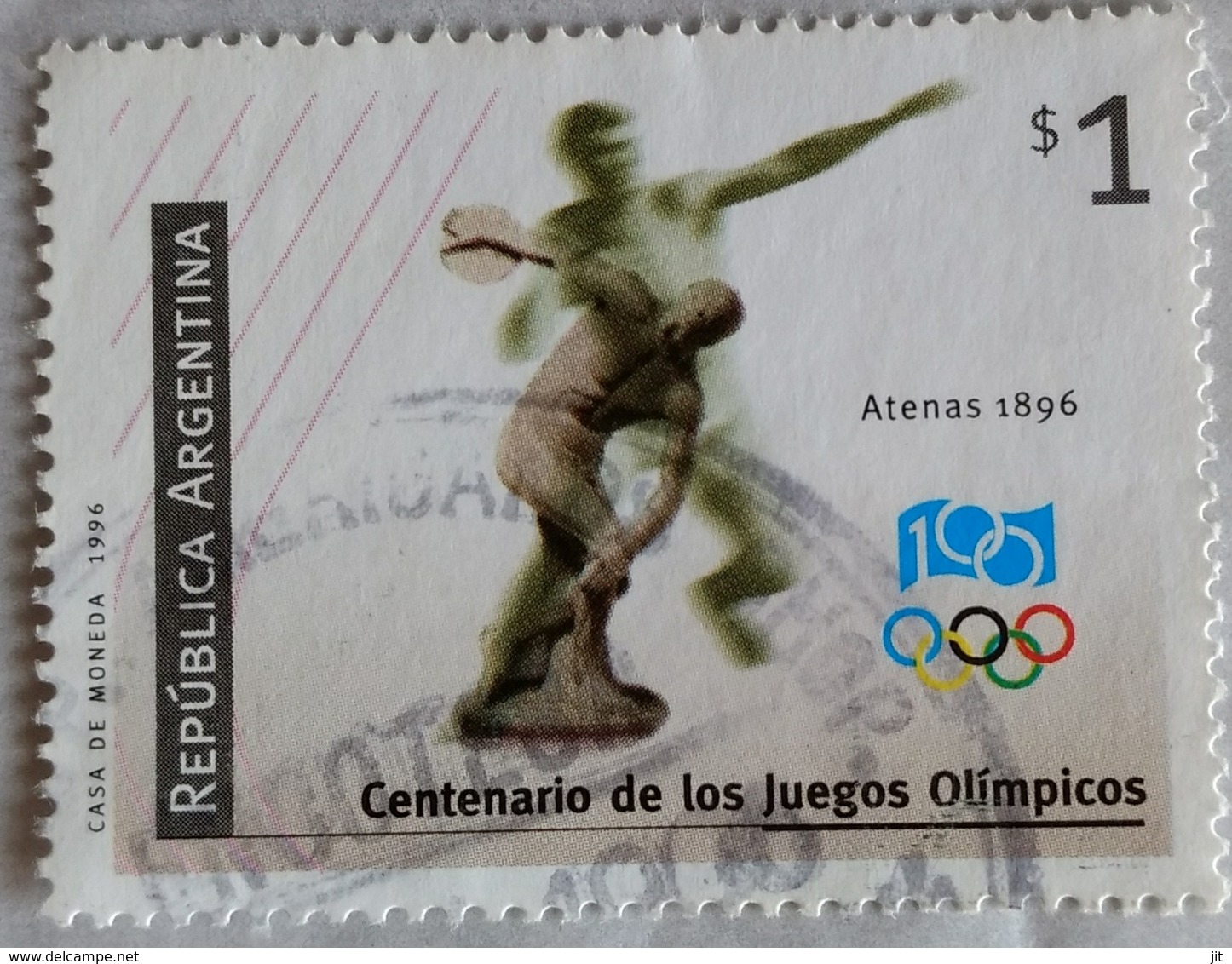 128. ARGENTINA 1996 USED STAMP OLYMPICS - Gebraucht